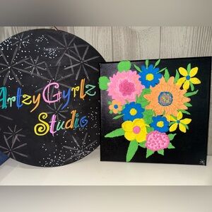 Colorful Floral Canvas Art